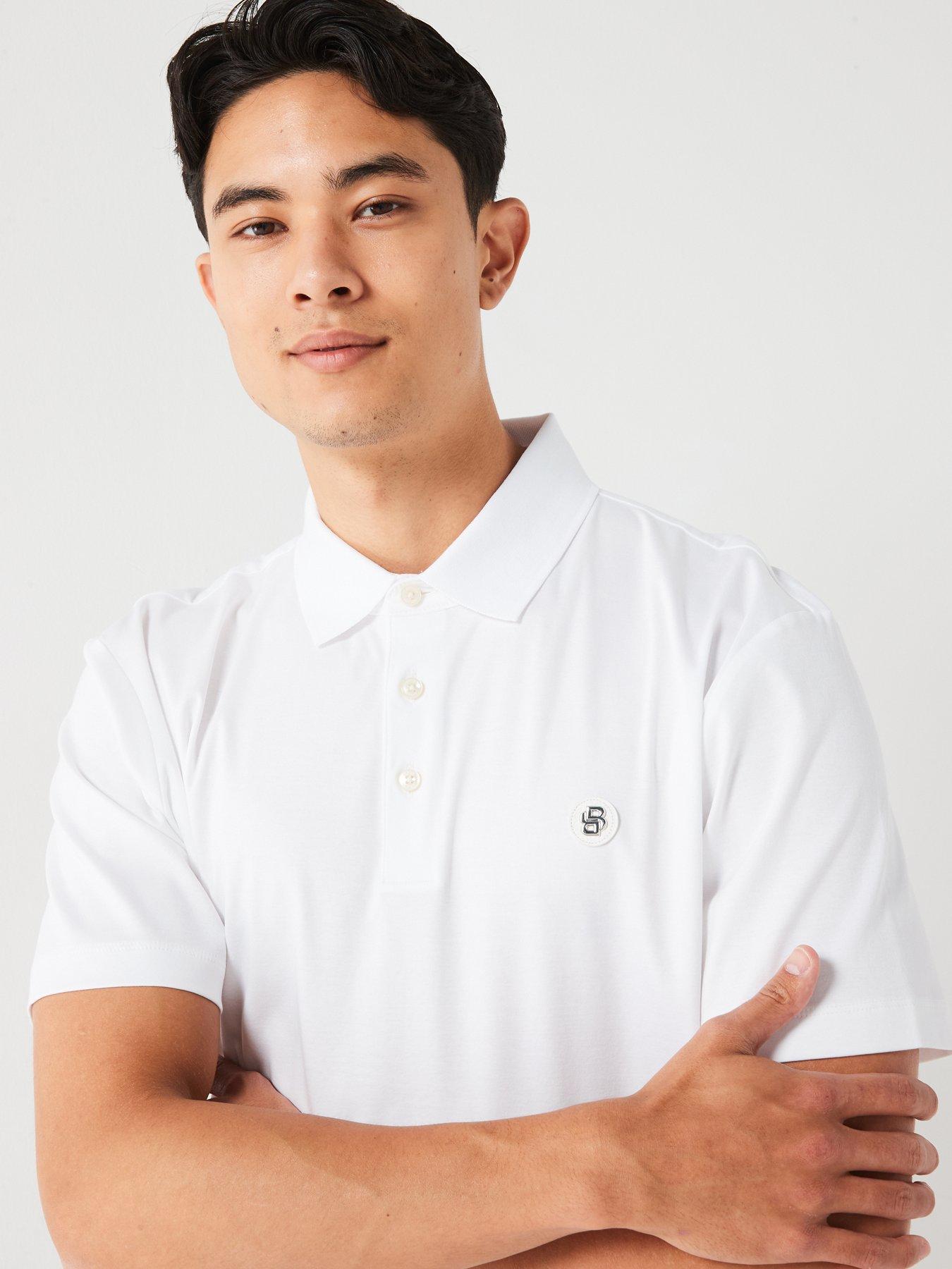 Image 4 of 4 of BOSS C-Parris 01 Regular Fit Logo Cotton Polo Shirt - White