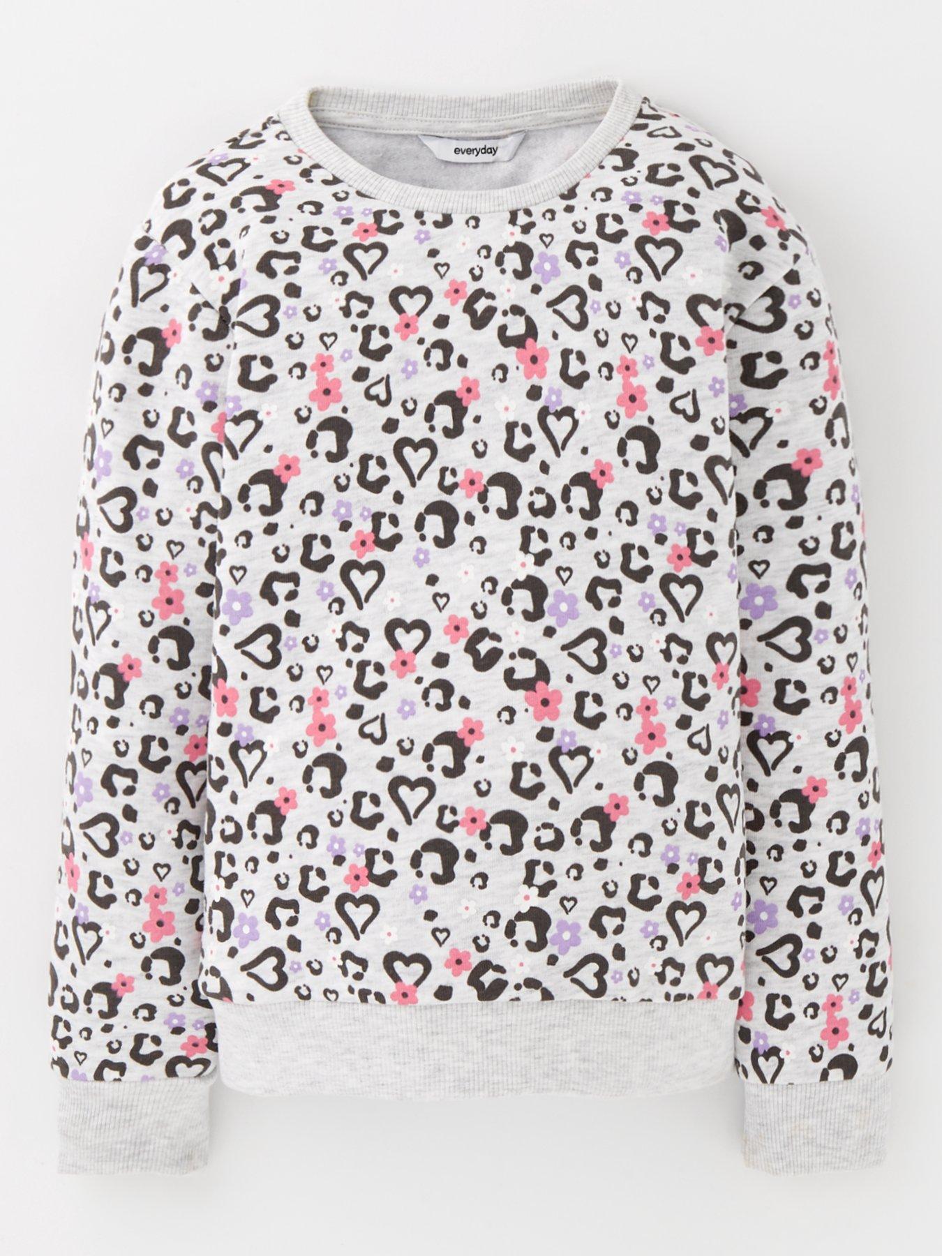 Image 1 of 4 of Everyday Girls Graphic&nbsp;Print Crew Sweatshirt - Grey