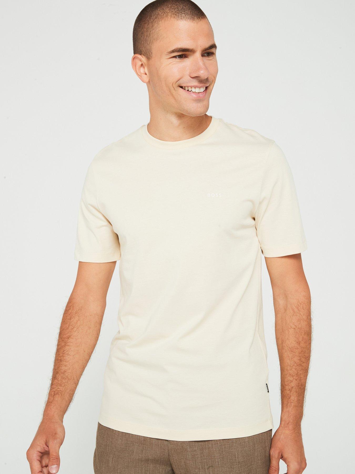 BOSS Thompson 01 Regular Fit T-shirt, Light Beige, Size 2Xl, Men