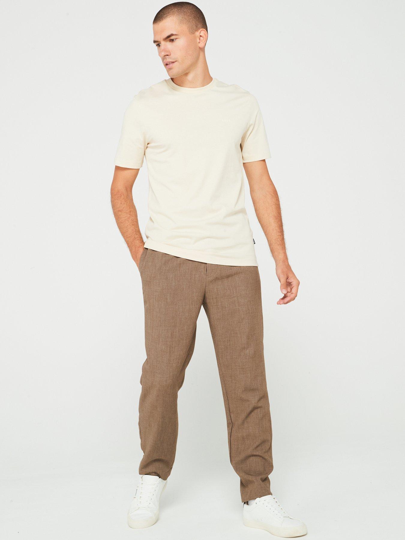 Image 3 of 4 of BOSS Thompson 01 Regular Fit T-shirt - Light Beige
