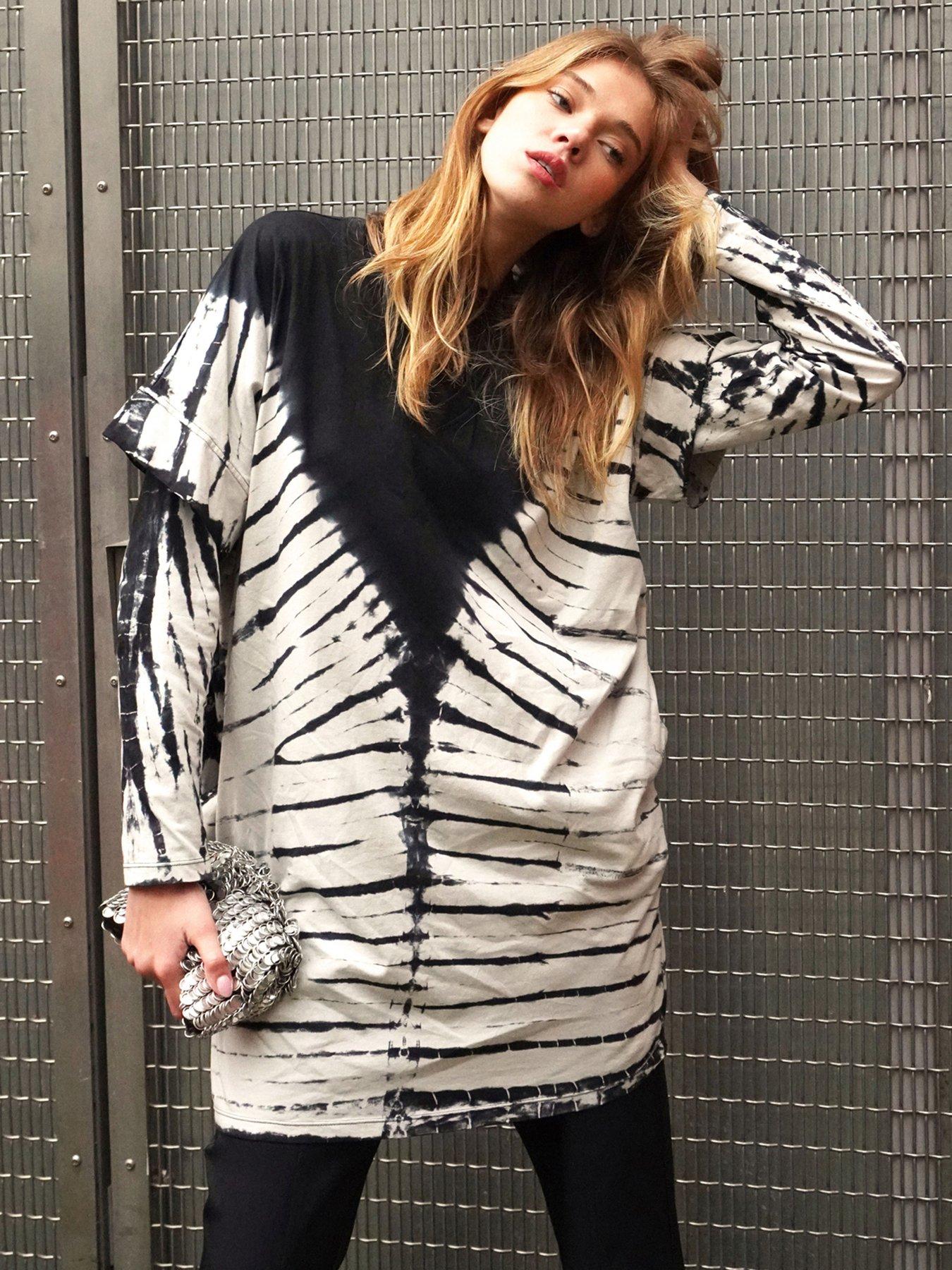 Image 1 of 6 of Religion Oversized Tie Dye Tunic Dress - Multi