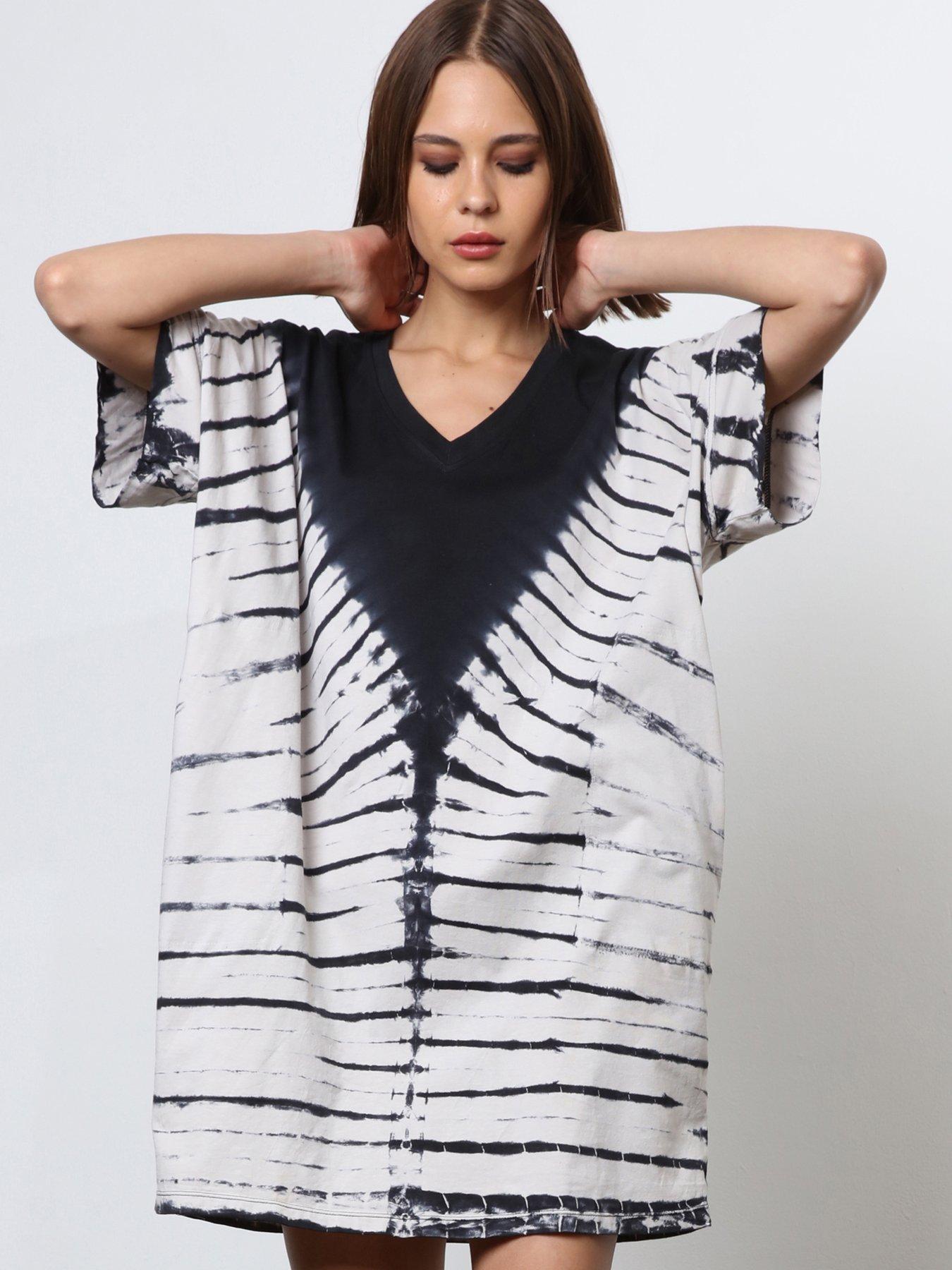 Image 6 of 6 of Religion Oversized Tie Dye Tunic Dress - Multi