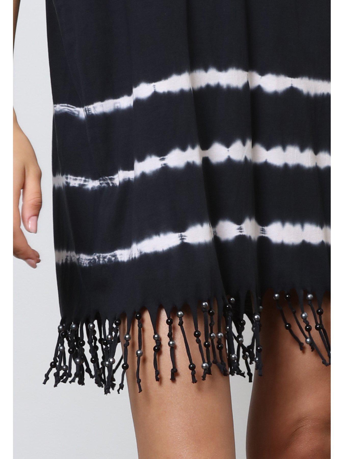 Image 6 of 6 of Religion Mini Tie Dye Tunic Dress - Black