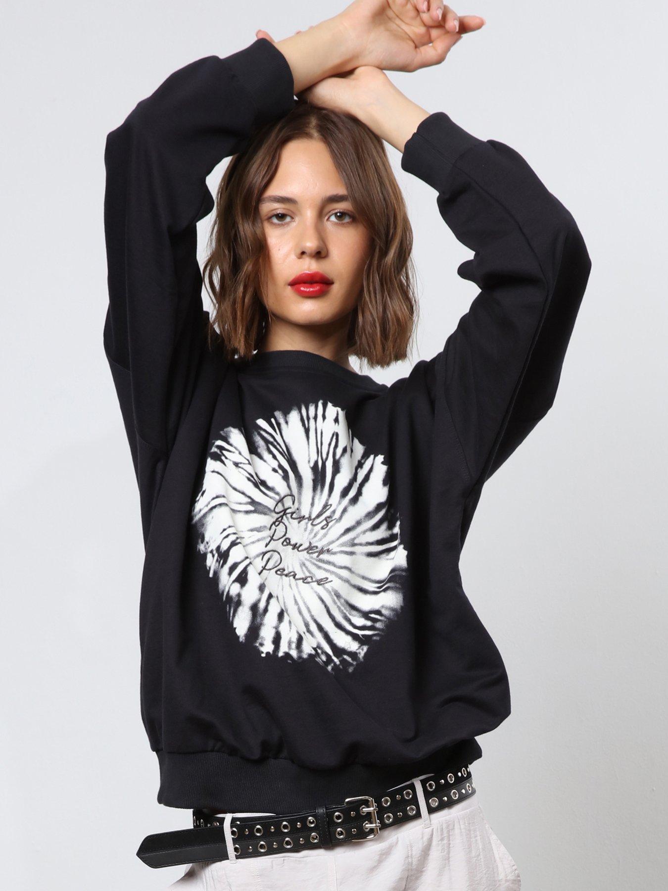 Oversized best sale slogan sweatshirt