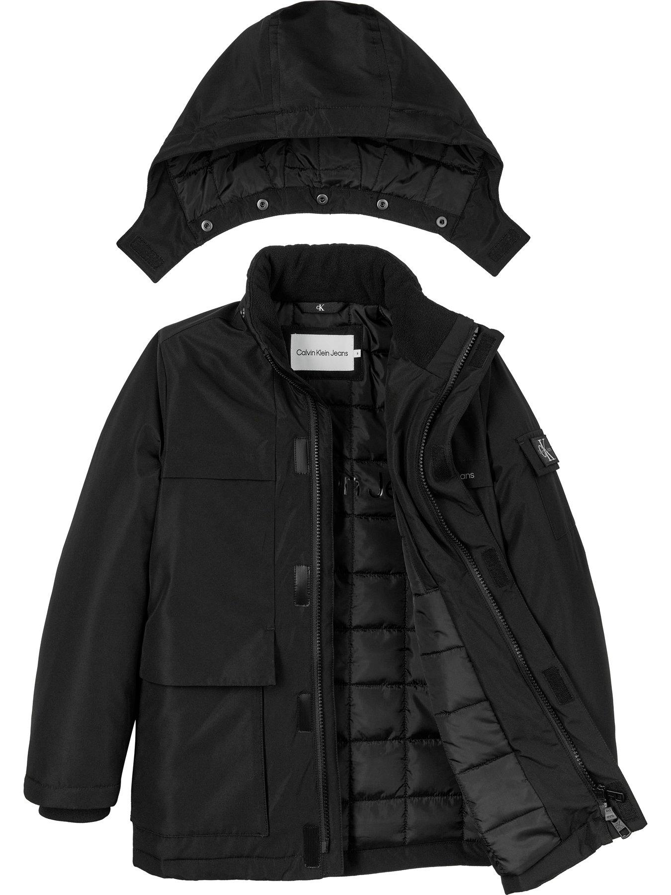 Image 4 of 5 of Calvin Klein Jeans Boys Back To School Jacket - Black