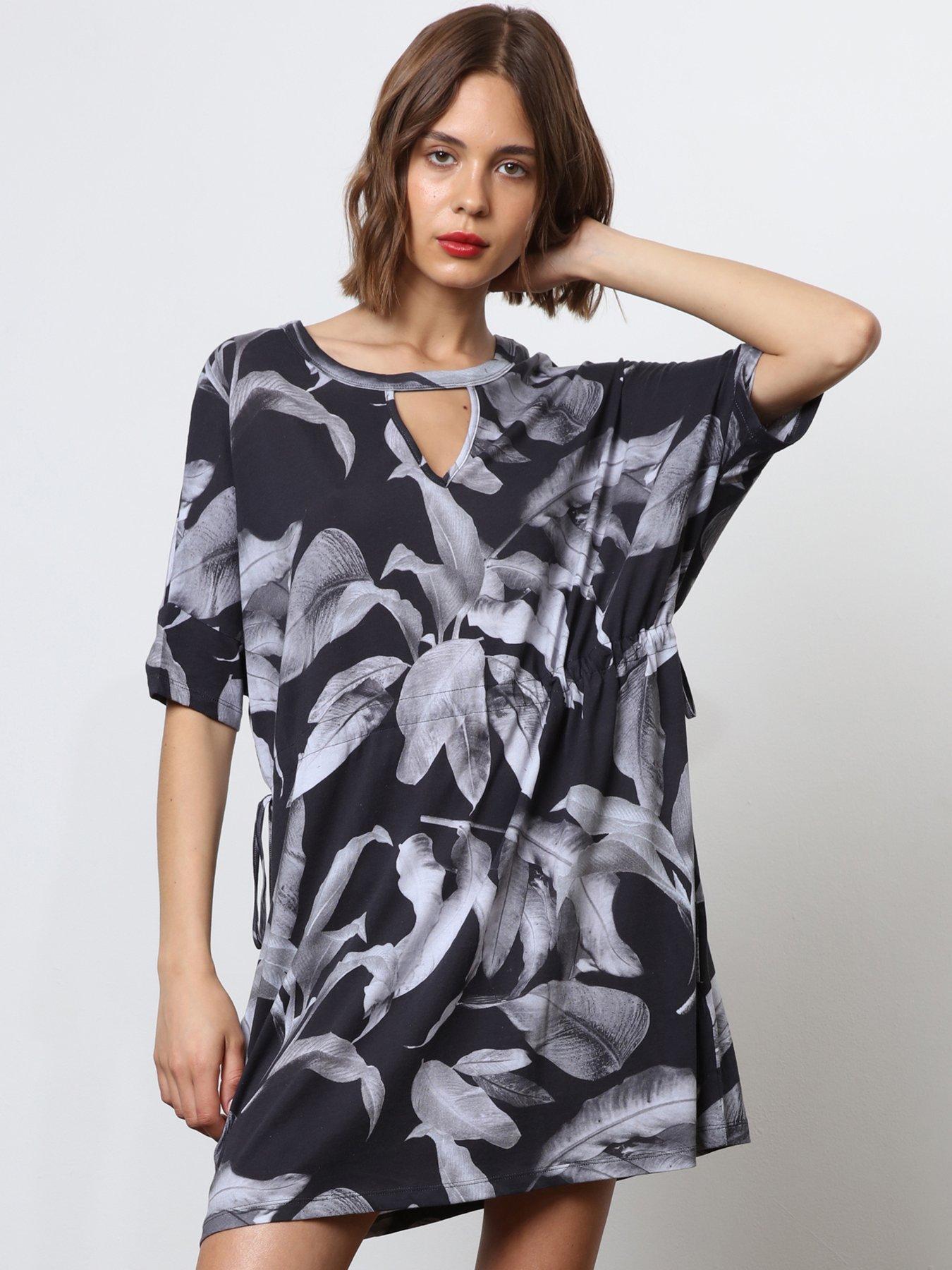 Black jersey tunic outlet dress