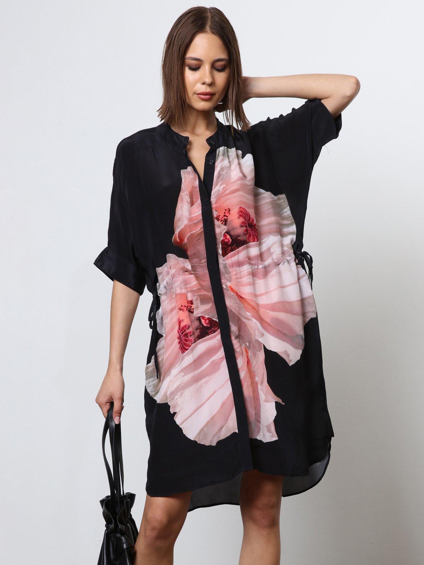 undefined Tunic Shirt Dress - Pink
