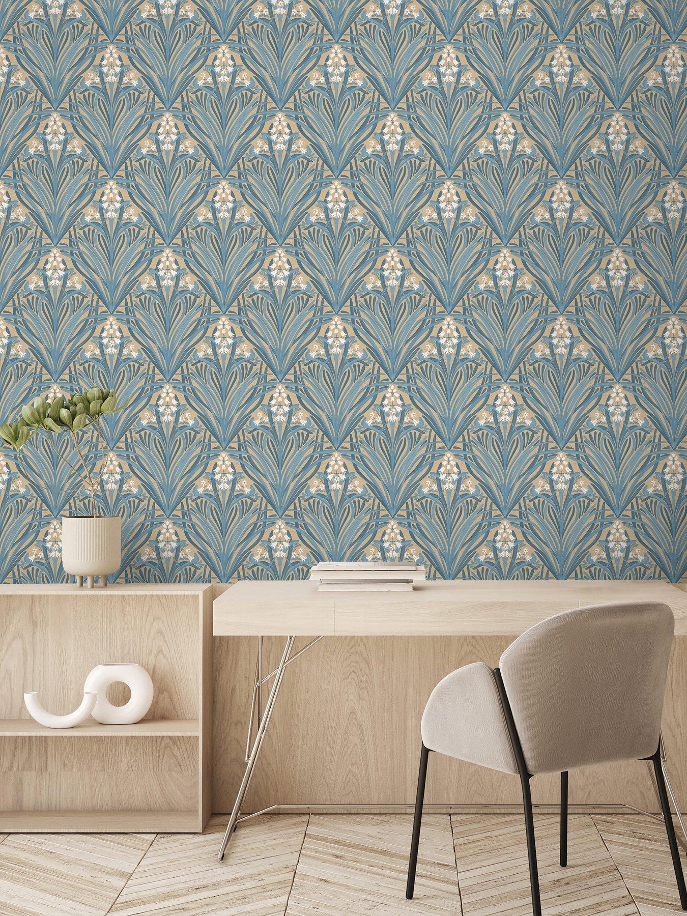 Product photograph of Muriva Bellflower Ochre Green from very.co.uk