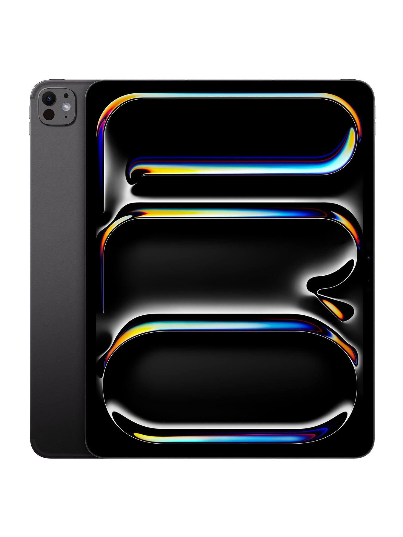 Image of Apple iPad Pro (M4, 2024) 13-inch, Wi-Fi  &  Cellular, 256Gb with Standard Glass - Space Black