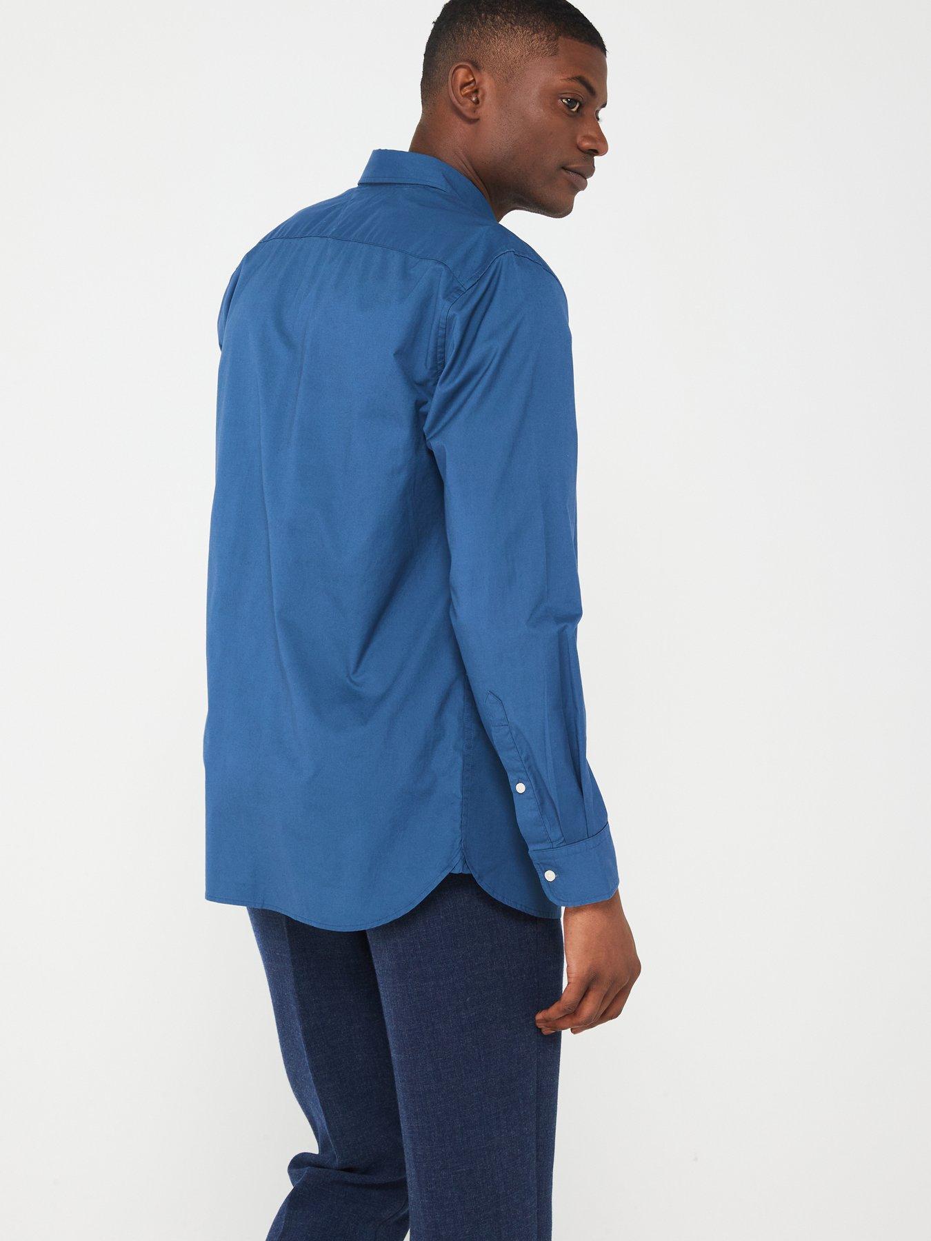 Tommy Hilfiger Flex Poplin Regular Fit Shirt - Blue | Very