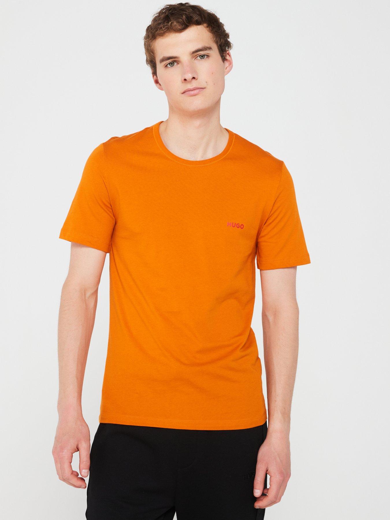 Image 6 of 7 of HUGO 3 Pack Logo Loungewear T-Shirt - Navy/White/Orange