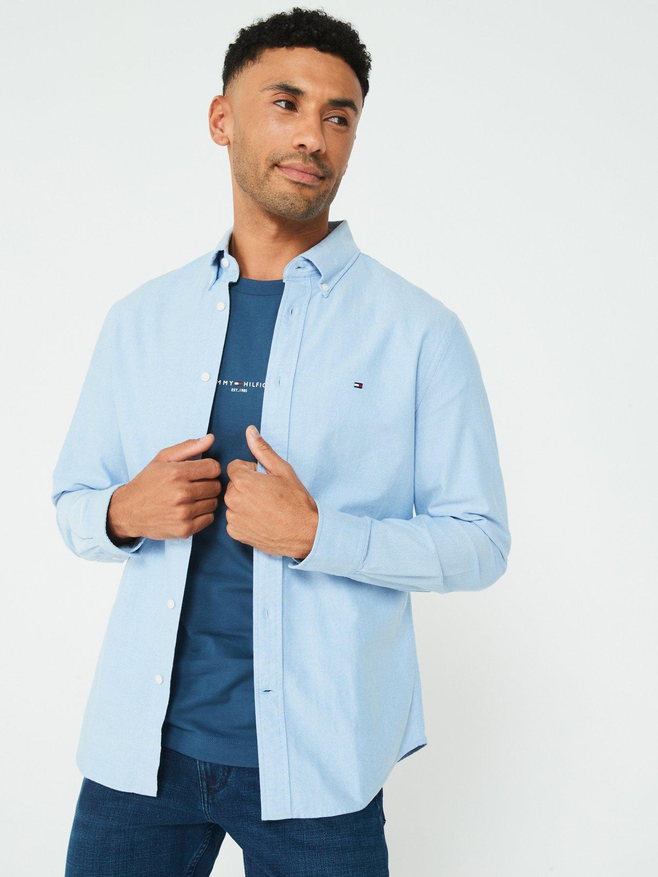 undefined Solid Heritage Oxford Regular Fit Shirt - Light Blue