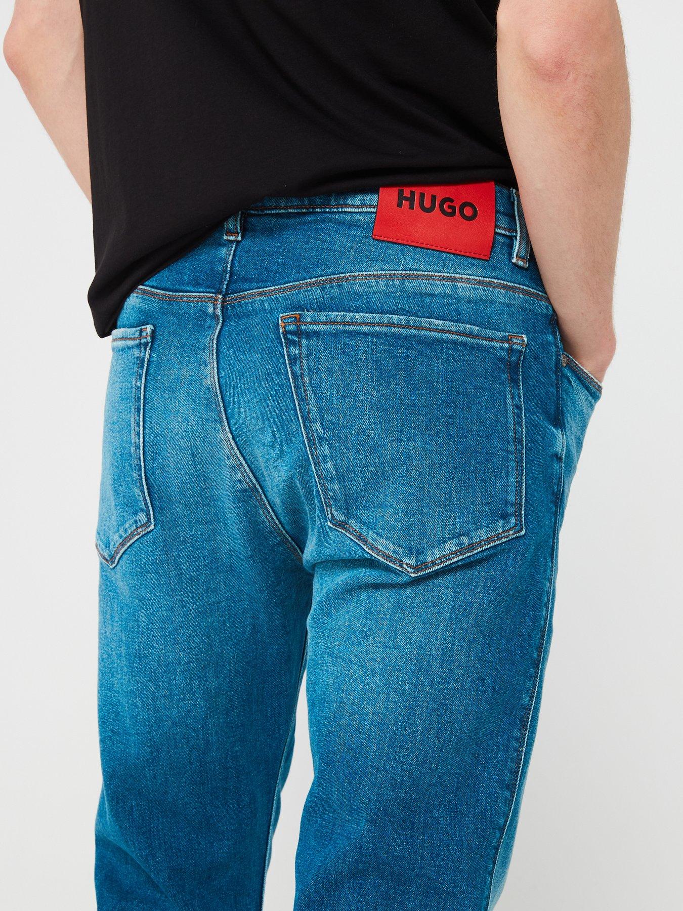 Image 4 of 4 of HUGO 708 Slim Fit Comfort Stretch Jeans - Bright Blue