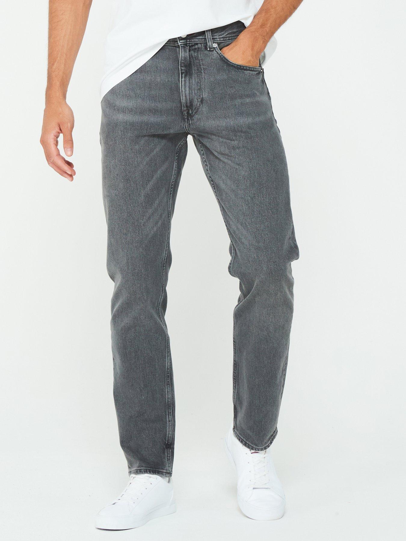 Tommy Hilfiger Mercer Regular Straight Jeans - Leon Grey | Very.co.uk