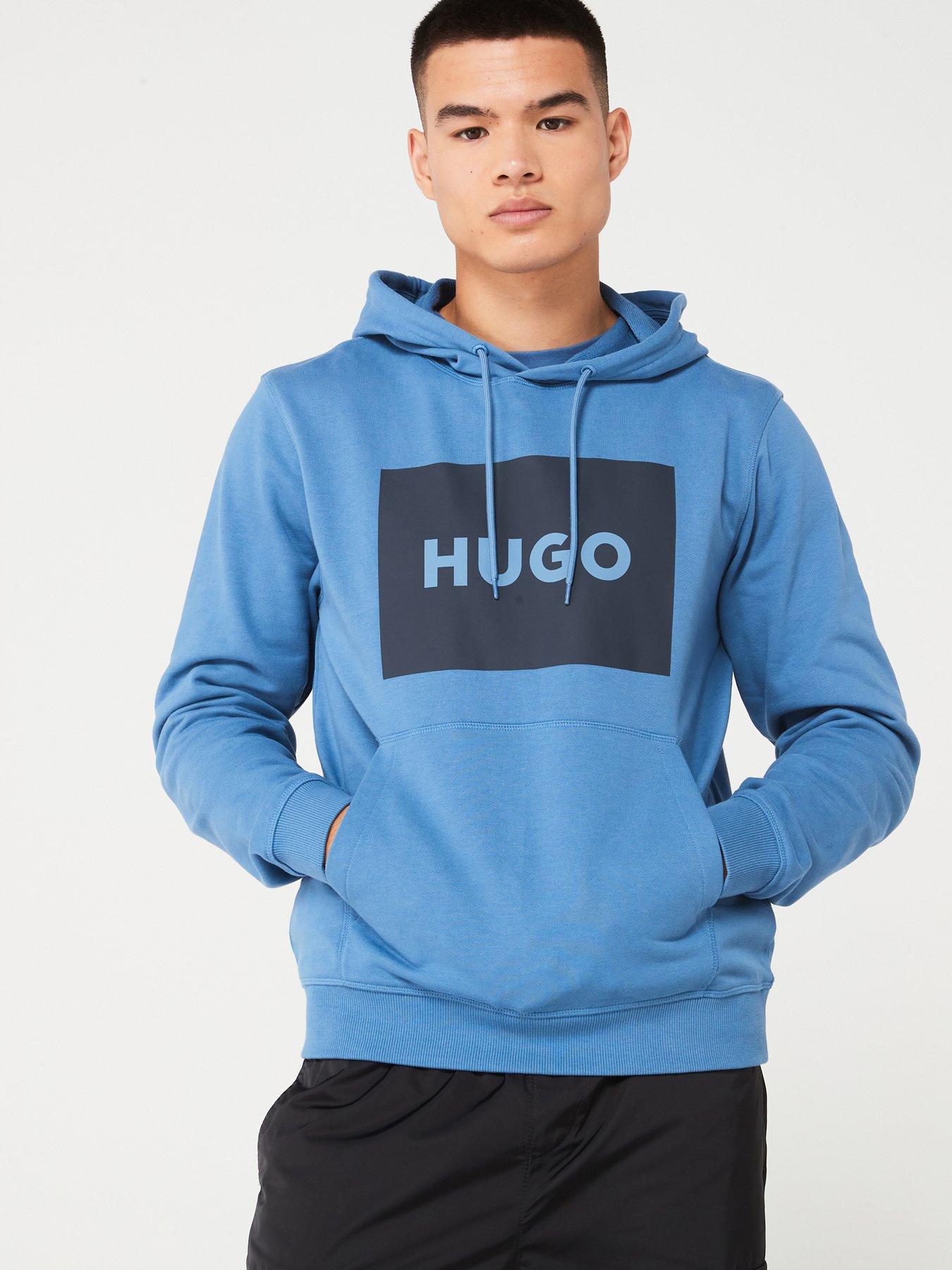 HUGO Duratschi Regular Fit Overhead Hoodie Light Grey Very
