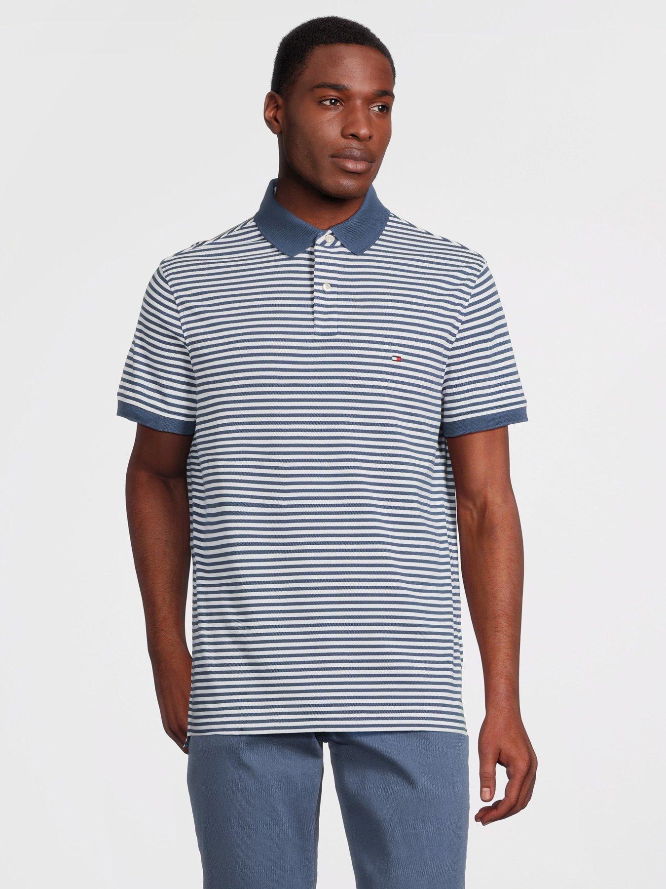 undefined 1985 Regular Fit Stripe Polo Shirt - Blue