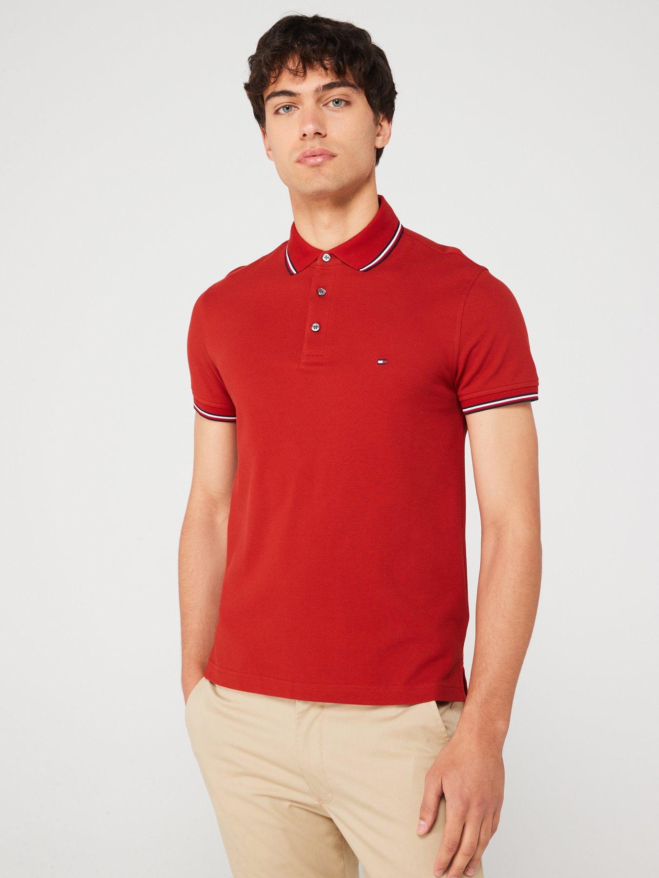 T Shirts Polos Tommy Hilfiger polo shirts Red Men Very