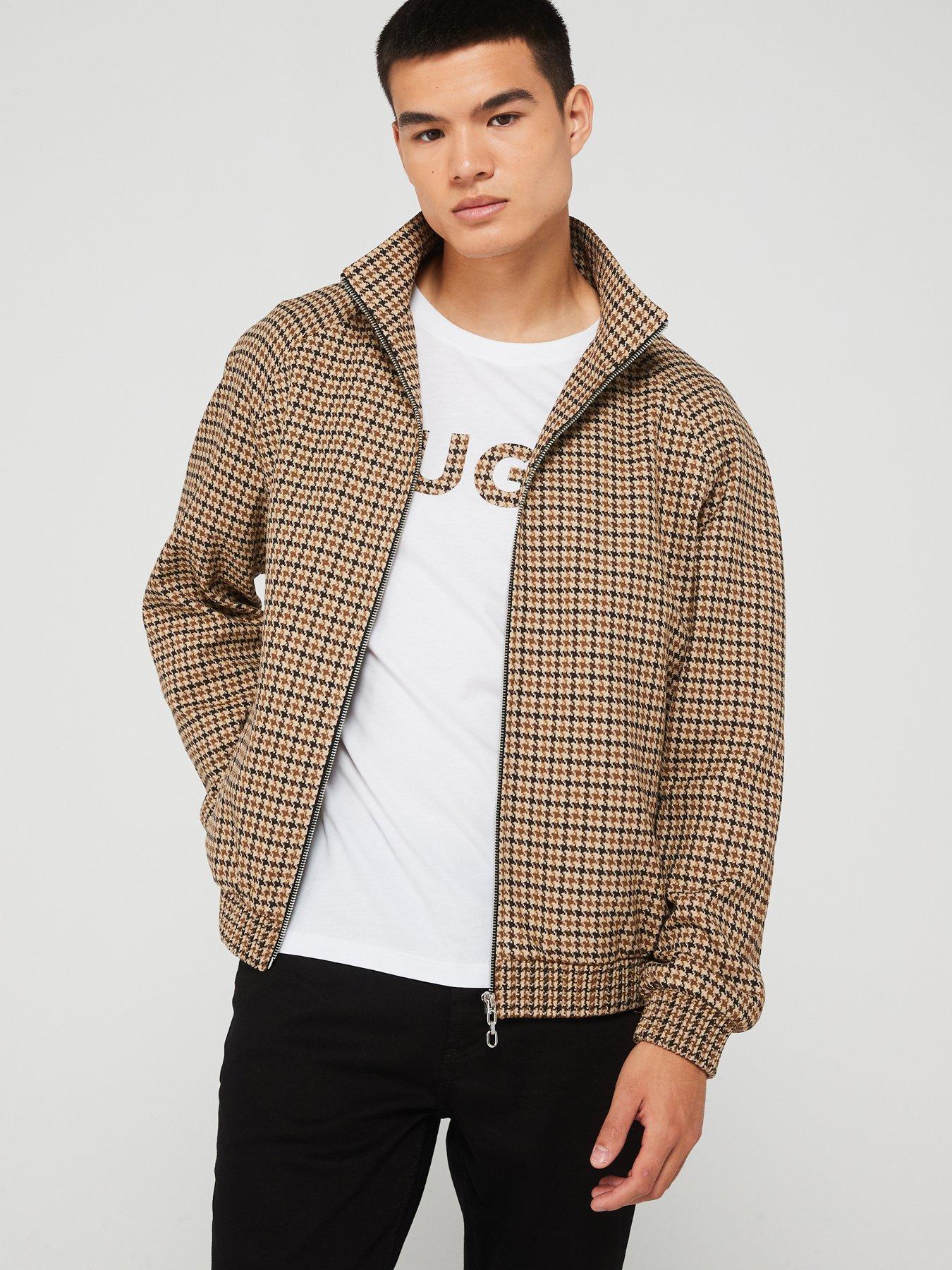 undefined Keyn243x Houndstooth Patten Harrington Jacket - Brown