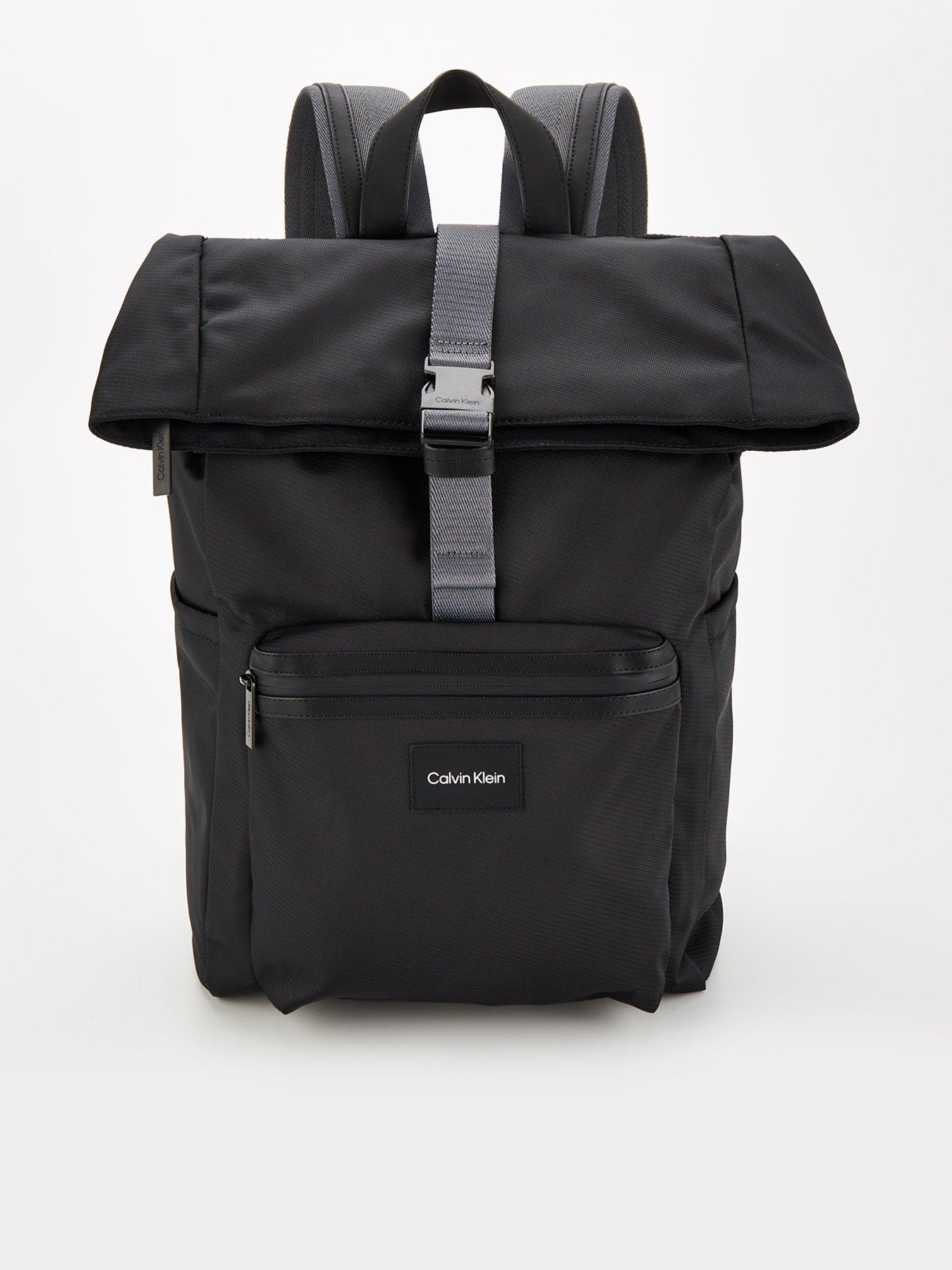 Essential Folding Nylon Backpack Black