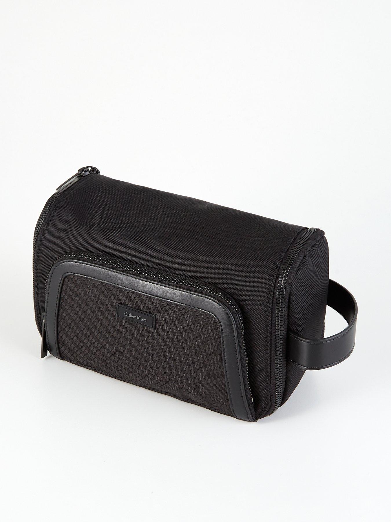 Calvin Klein Remote Textured Small Hangable Washbag - Black | Very  