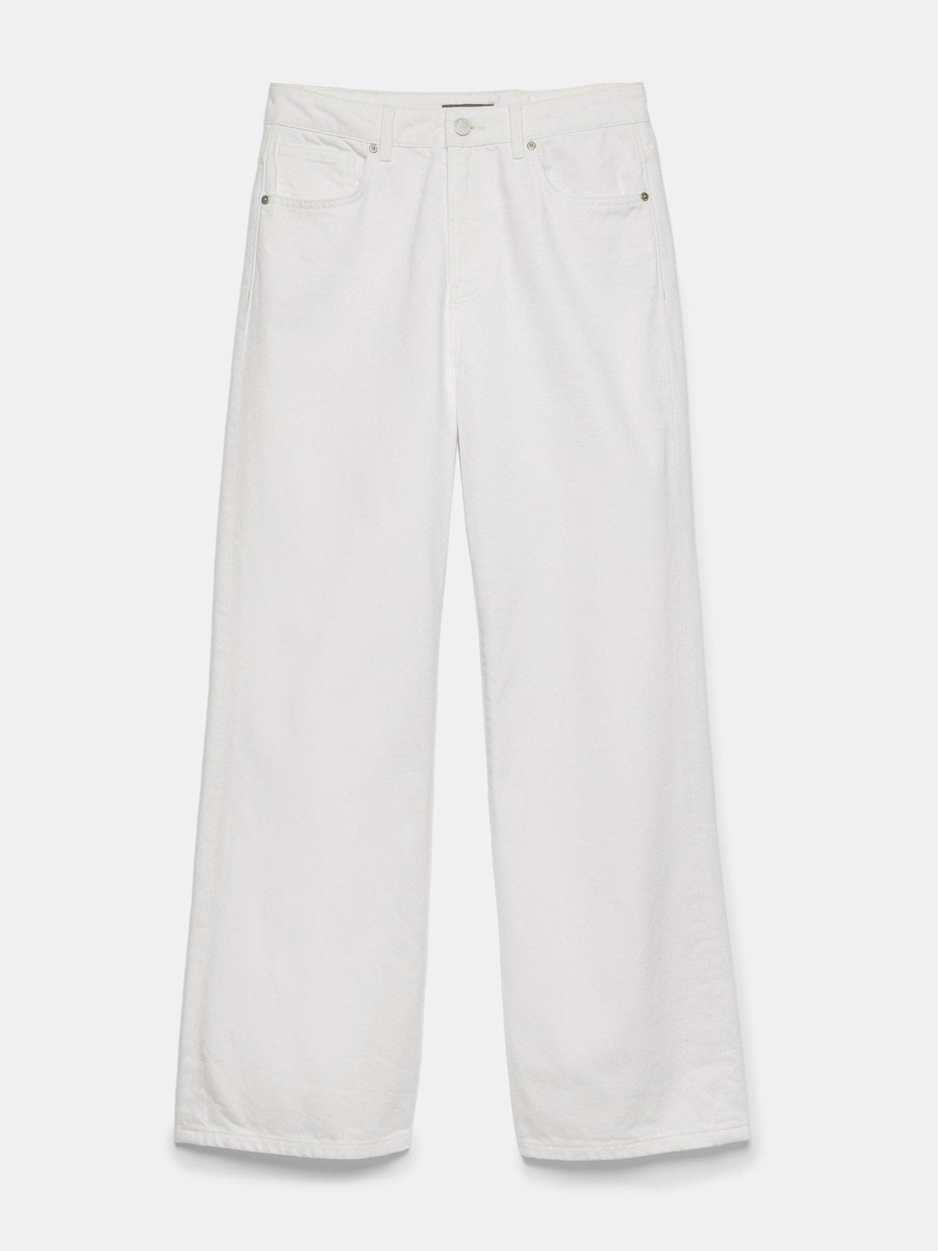 Mint Velvet Cream Workable Wide Jeans | Very.co.uk