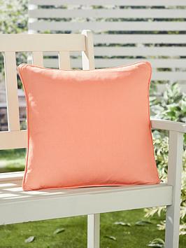 Product photograph of Fusion Plain Dye Outdoor Cushion - Orange from very.co.uk
