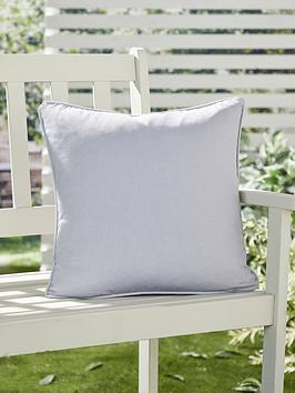 Product photograph of Fusion Plain Dye Outdoor Cushion - Silver from very.co.uk