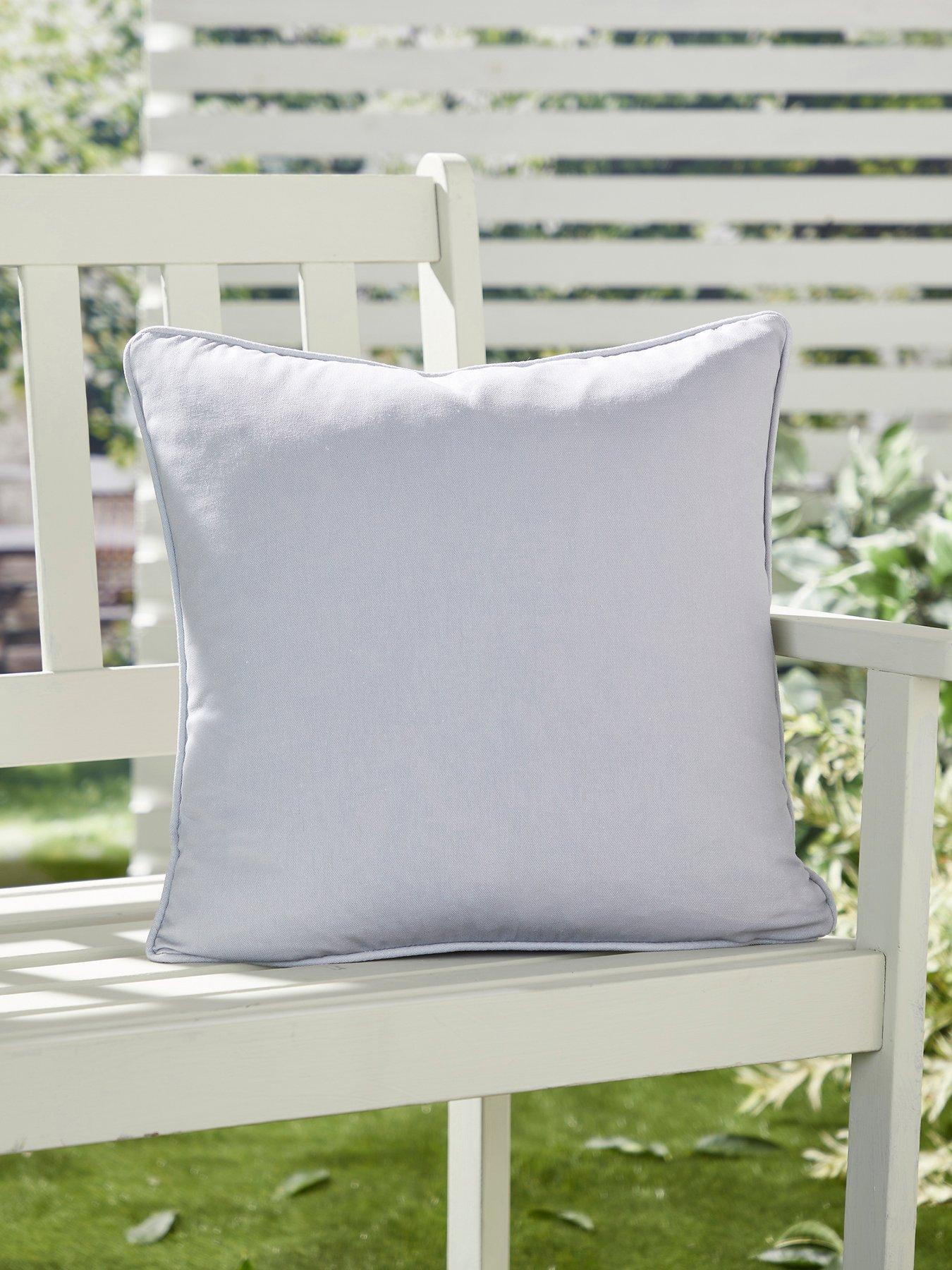 Fusion Plain Dye Outdoor Cushion - Silver