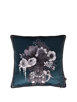 Product photograph of Laurence Llewelyn-bowen Generou Elephant Cushion - Green from very.co.uk