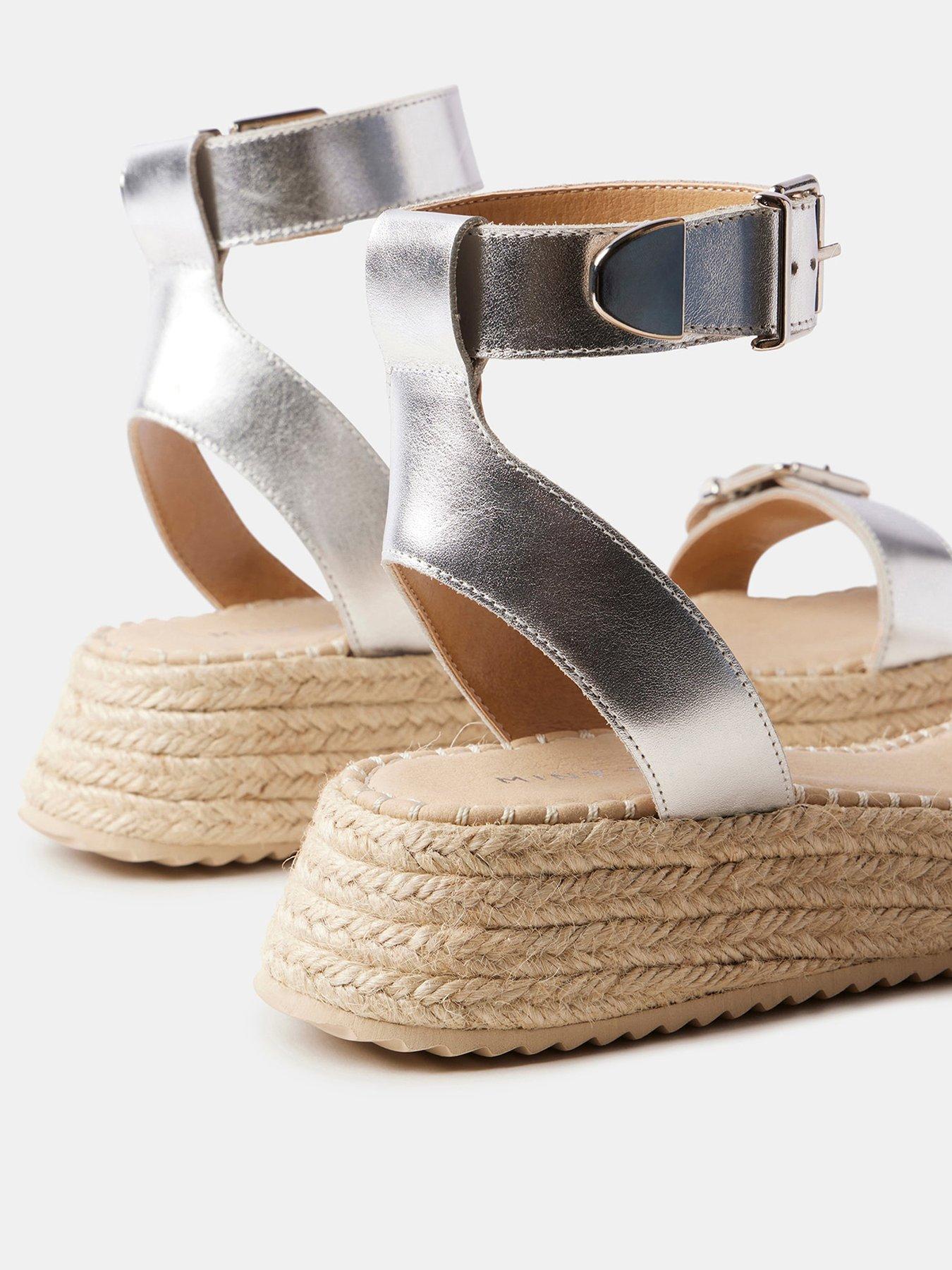 Mint Velvet Mon Silver Buckle Espadrille | Very.co.uk