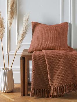 Product photograph of Drift Home Hayden Cushion - Terracotta from very.co.uk