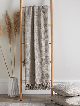 Product photograph of Drift Home Hayden Throw - Natural from very.co.uk