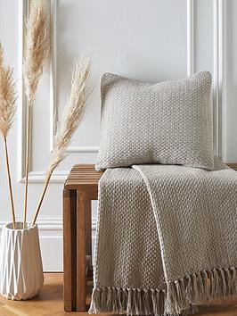 Product photograph of Drift Home Hayden Cushion - Natural from very.co.uk