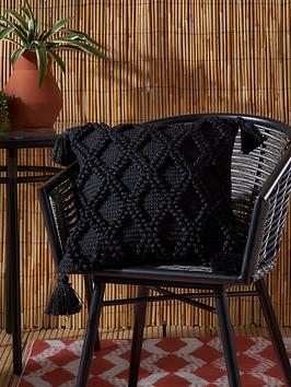 Product photograph of Drift Home Alda Outdoor Cushion - Black from very.co.uk