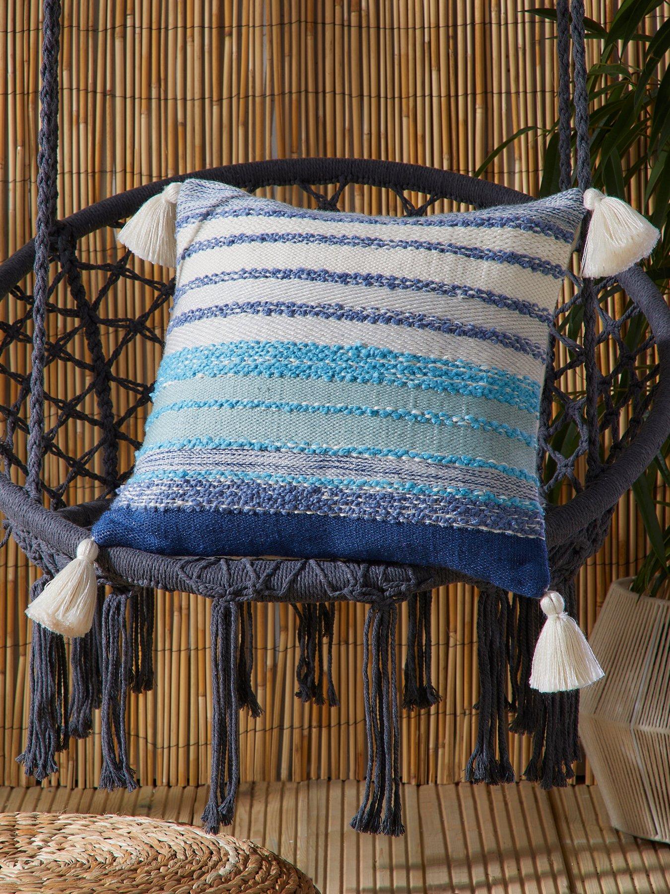 Blue store outdoor cushion