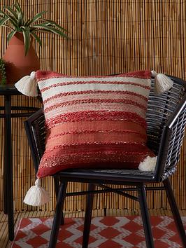 Product photograph of Drift Home Grayson Outdoor Cushion - Terracota from very.co.uk