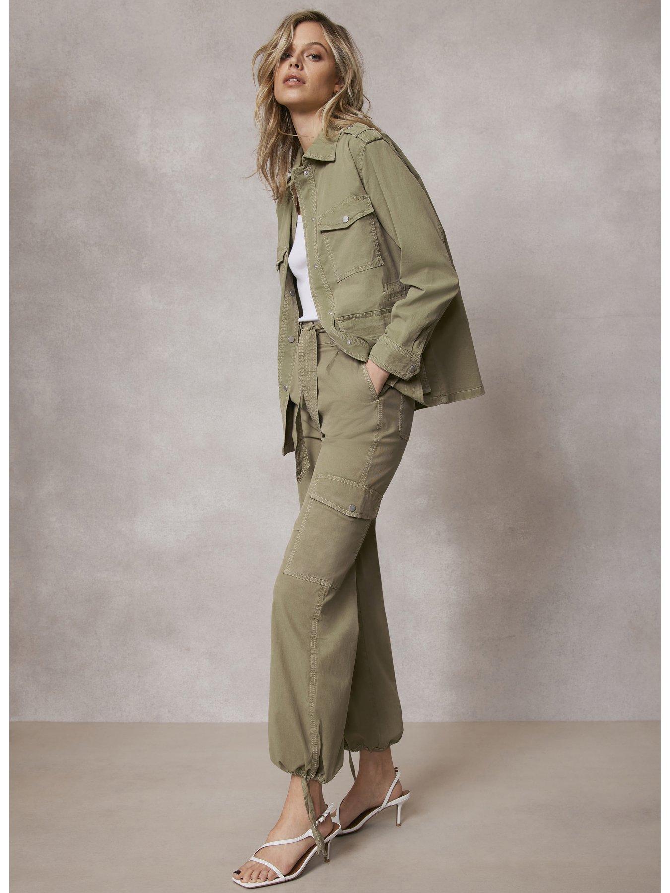 Mint velvet pale khaki utility jacket hotsell