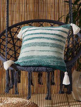 Product photograph of Drift Home Grayson Outdoor Cushion - Green from very.co.uk