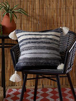 Product photograph of Drift Home Grayson Outdoor Cushion - Black from very.co.uk