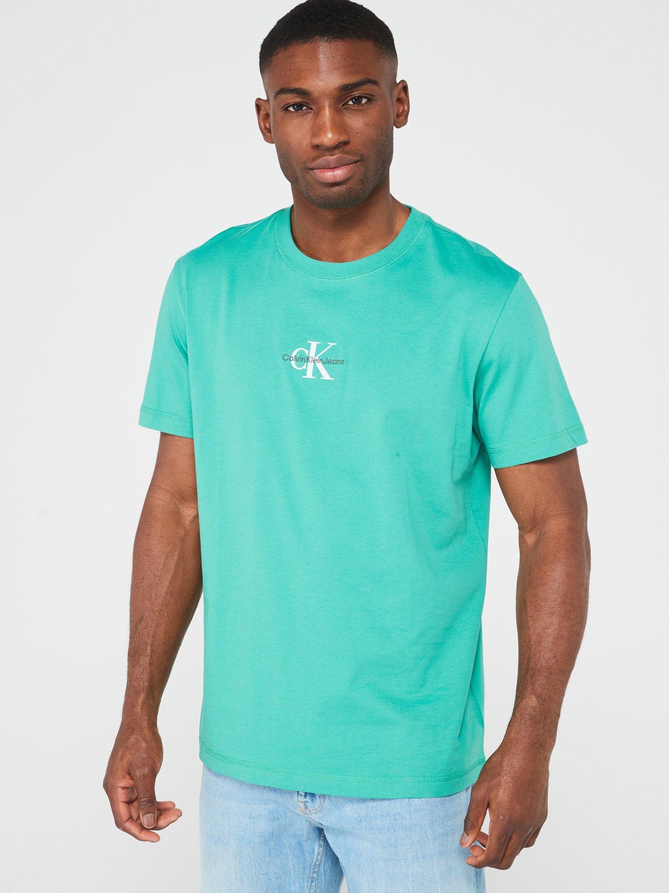 Green calvin klein t shirt best sale