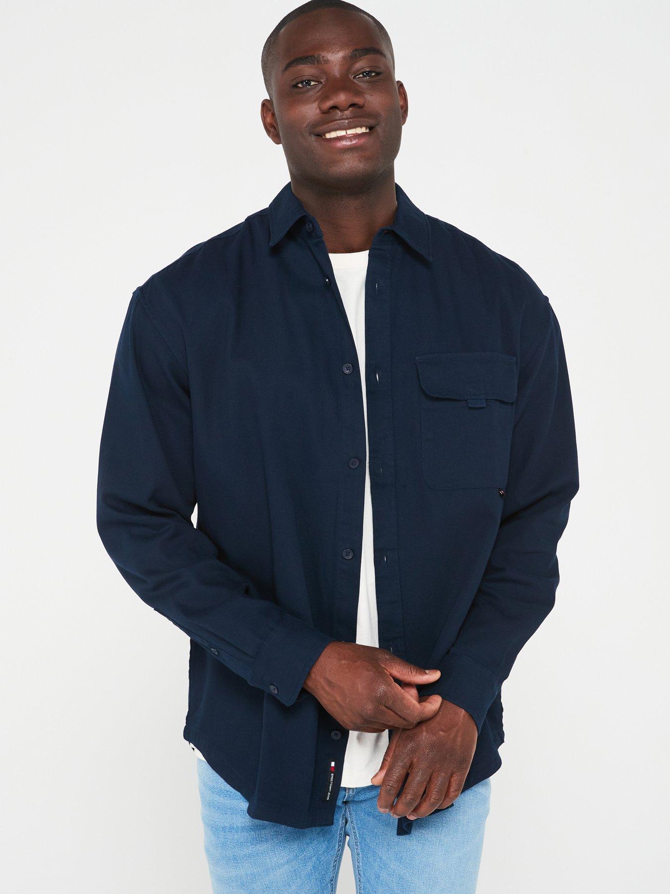 undefined Varsity Back Embroided Shirt - Navy