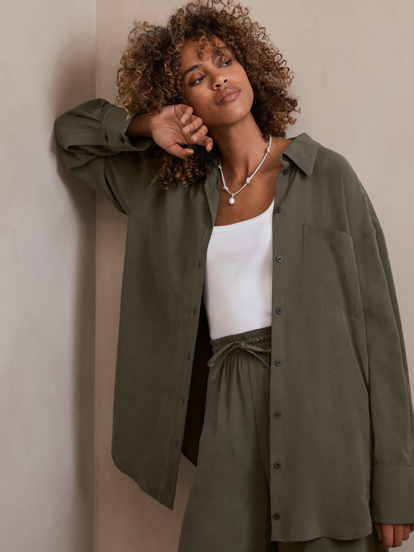 mint velvet pink oversized shirt