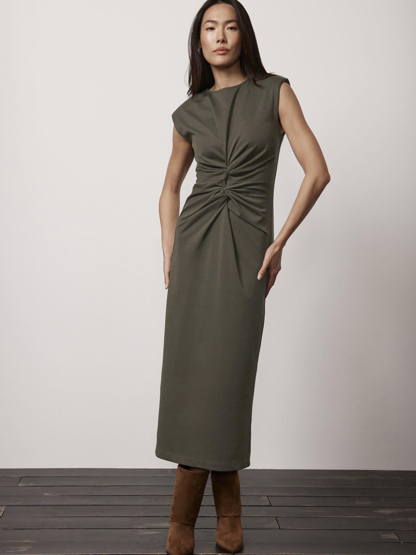 Mint Velvet Twisted Knot Jersey Midi Dress Very