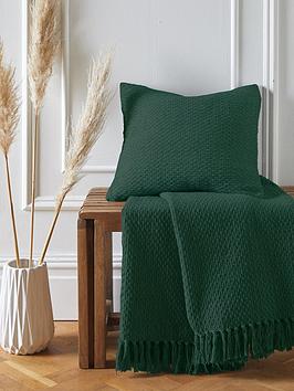Product photograph of Drift Home Hayden Cushion - Green from very.co.uk
