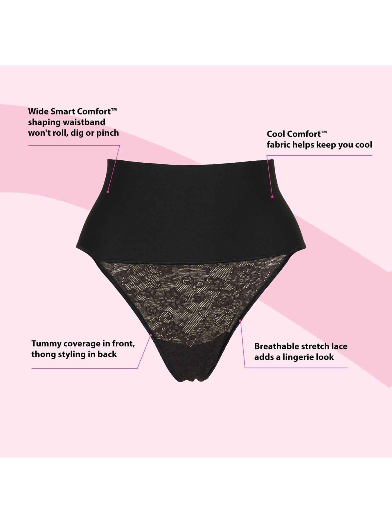 Image 2 of 4 of Maidenform Tame Your Tummy Shaping Thong - Black
