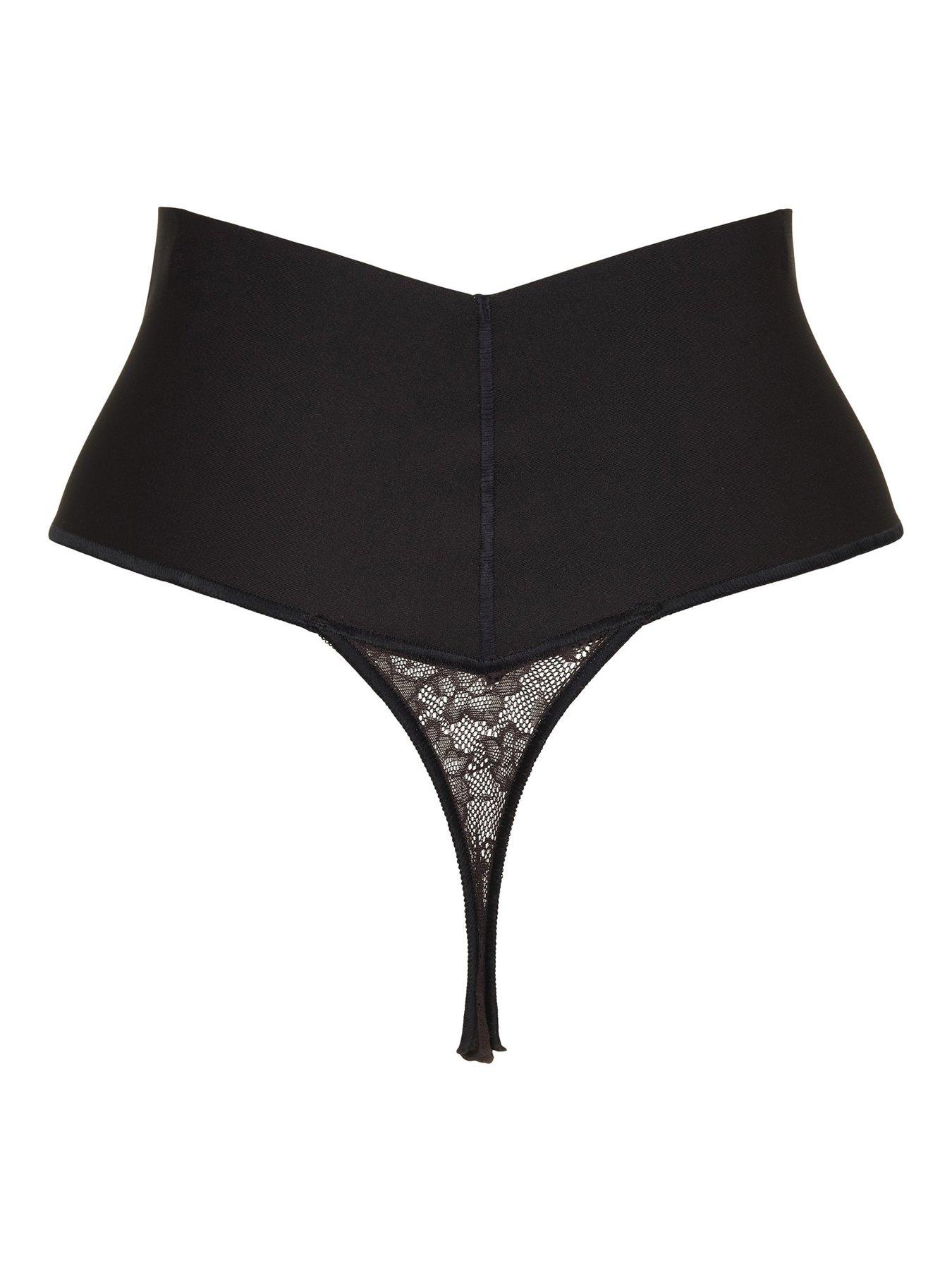 Image 4 of 4 of Maidenform Tame Your Tummy Shaping Thong - Black