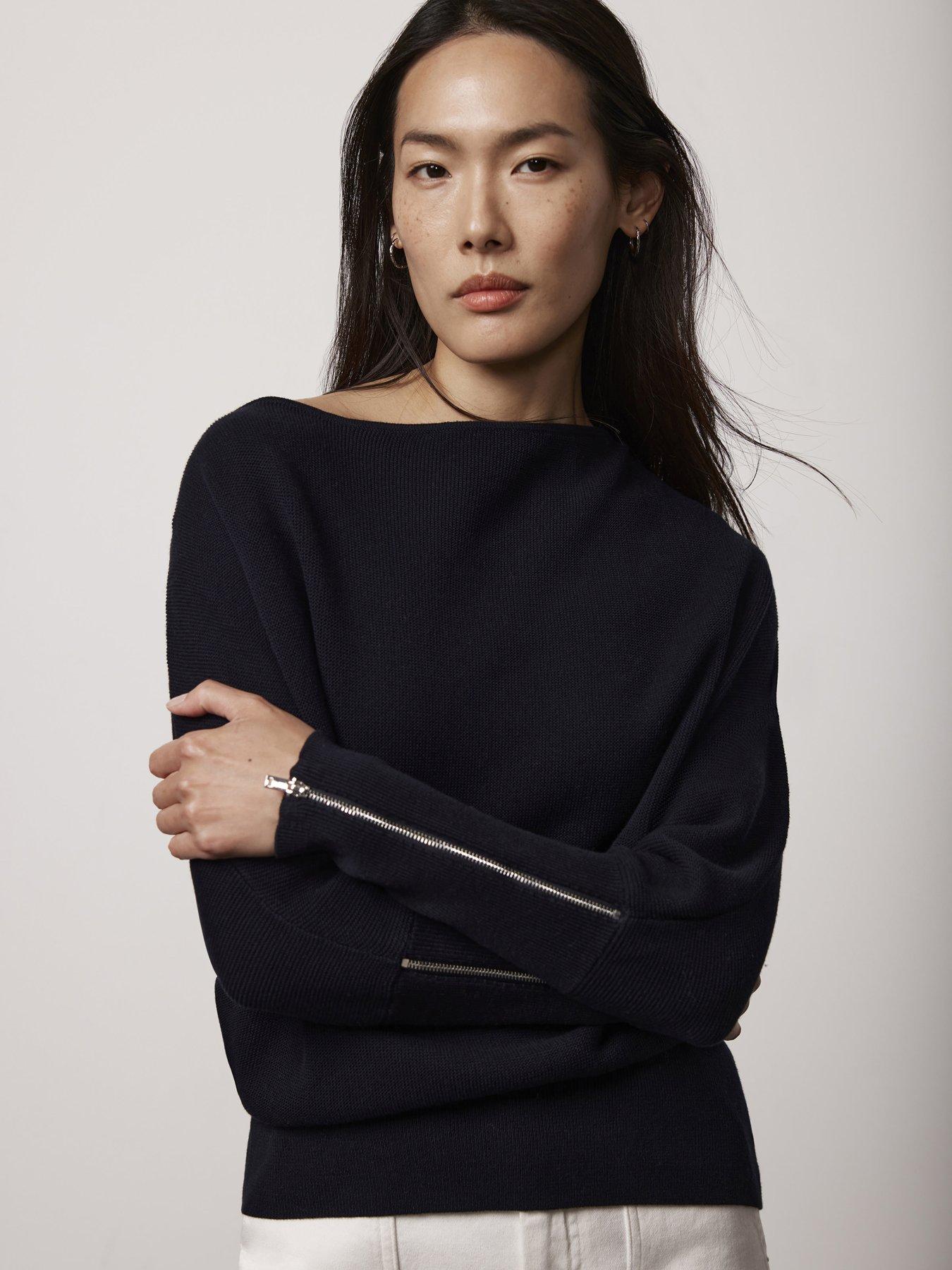 Vivo Sawari Crossed Cuff Batwing Top - Navy main image 0