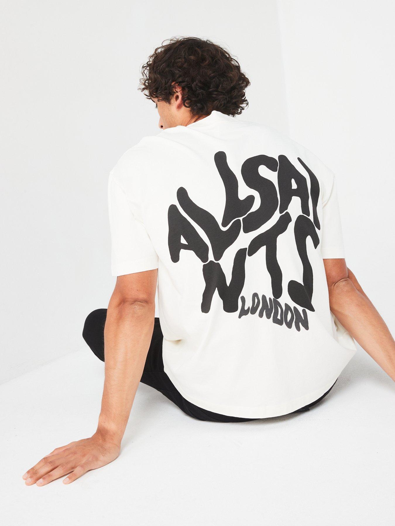 Image 4 of 6 of AllSaints Orlando Back Print T-shirt - White