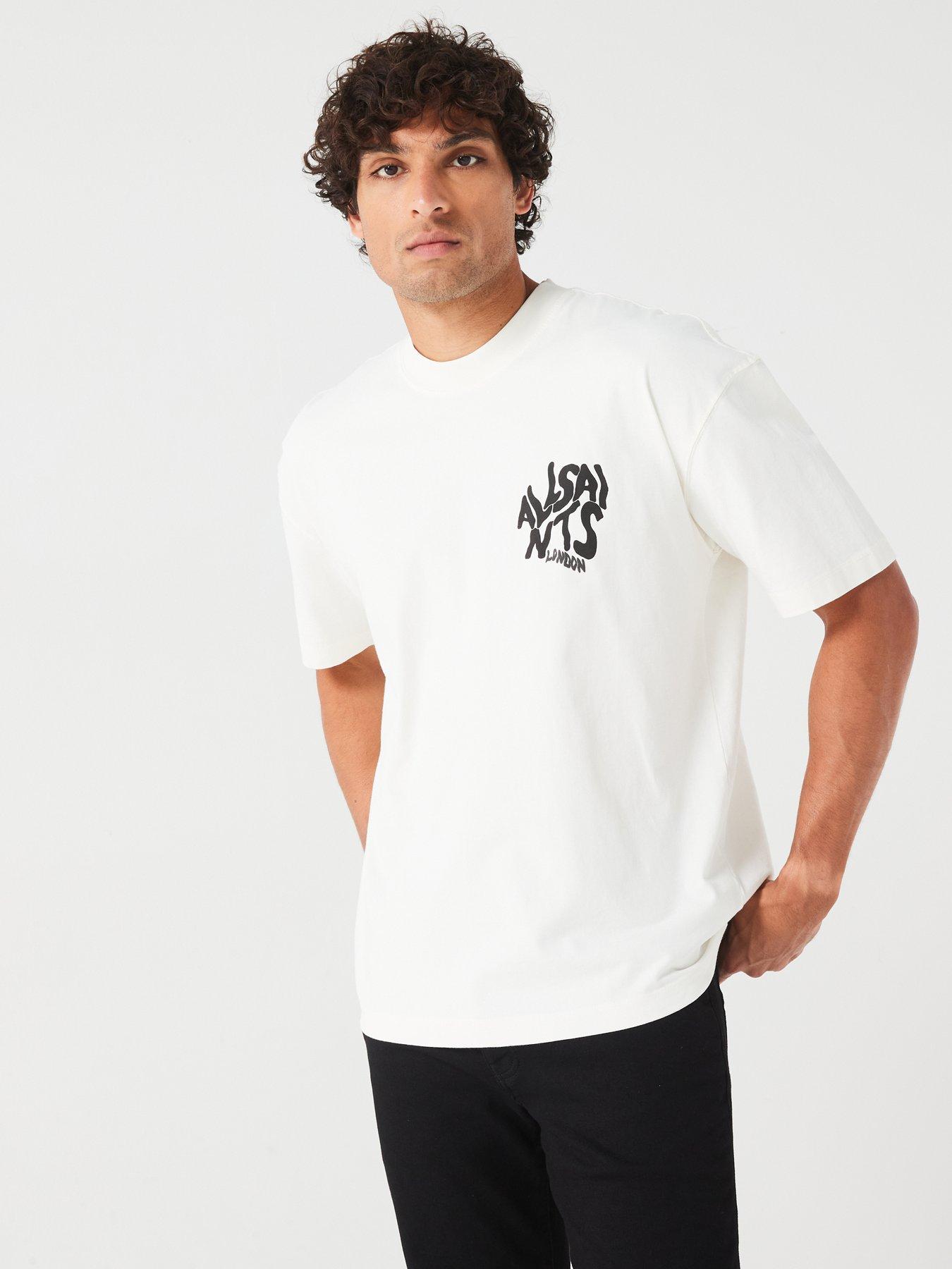 Image 6 of 6 of AllSaints Orlando Back Print T-shirt - White