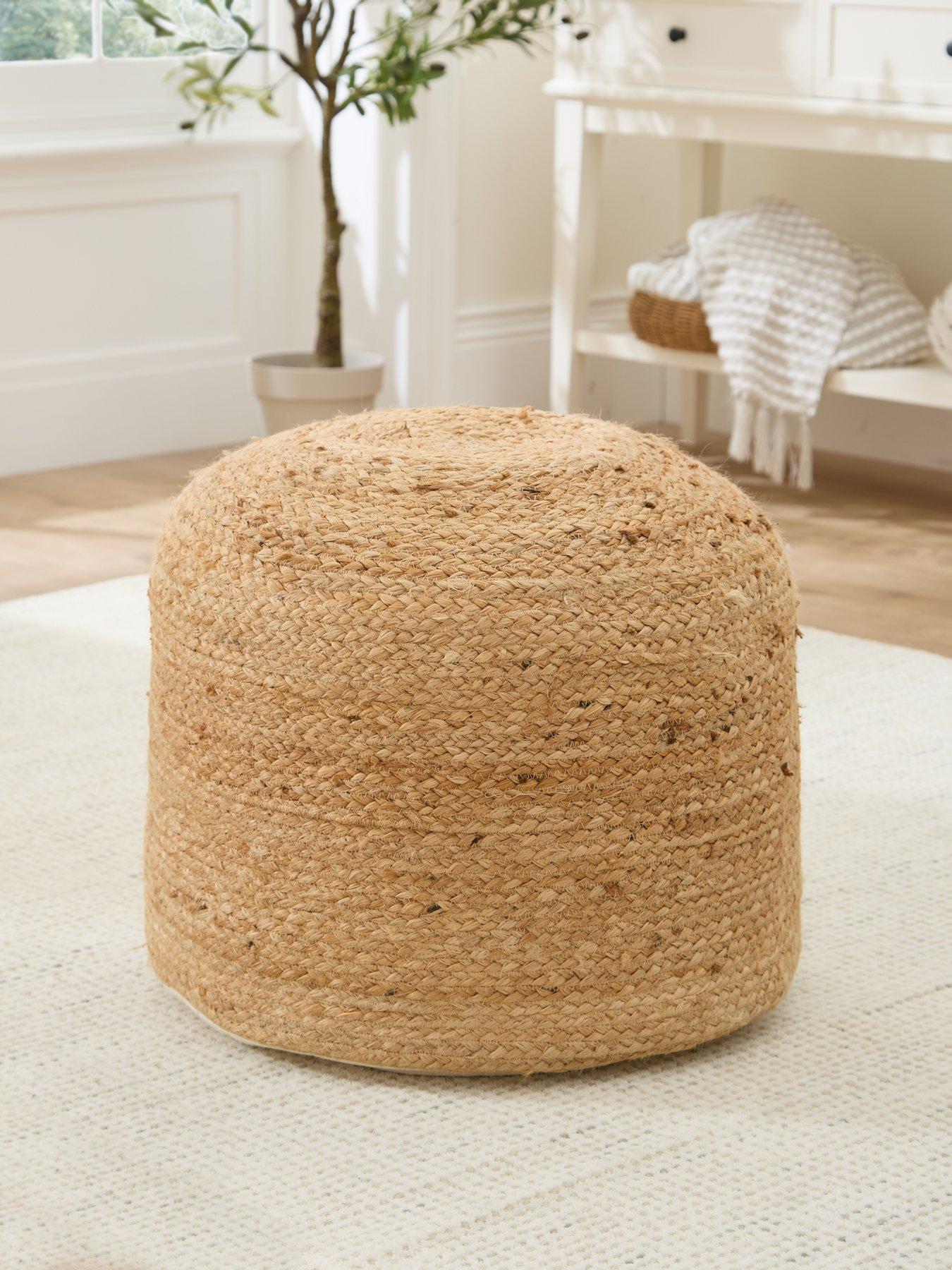 Product photograph of Kaikoo Jute Pouffe from very.co.uk
